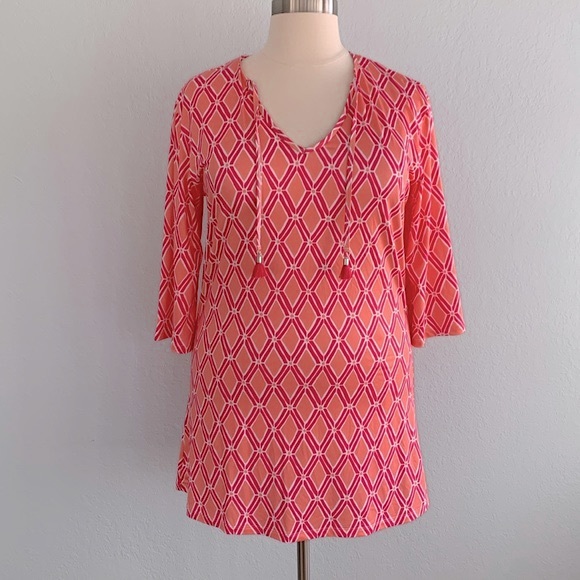 Viv & Lou Diamond Print Shift Dress - Picture 1 of 11